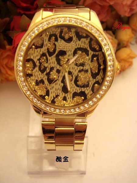 金蔥豹紋鐵帶錶  