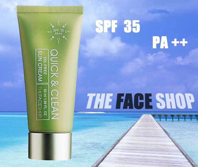 THE FACE SHOP无油收毛孔防晒SPF35PA++ 50ml 