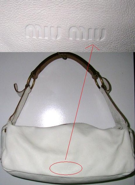 意大利名牌 MIU MIU 羊皮手袋 (白色)  