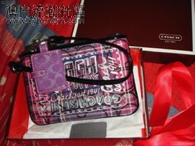 全新紫色Coach小手袋  