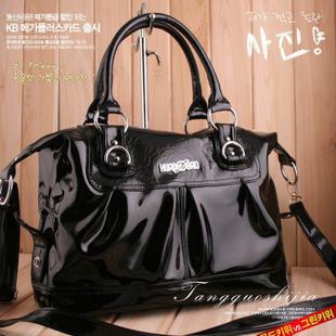 黑色華寶單肩斜挎包2010新款_B020 