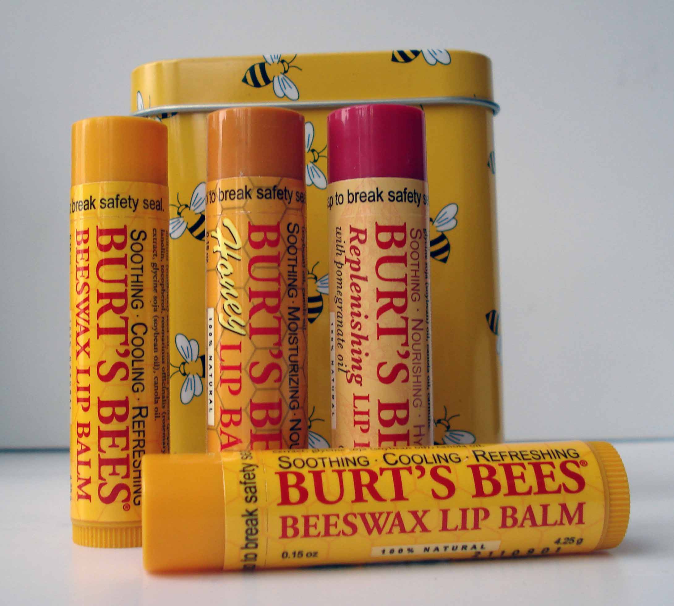 BURTS BEES 小蜜蜂唇膏4支精選鐵盒套裝 