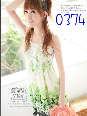 女衣#0374清爽甜美碎花裙 