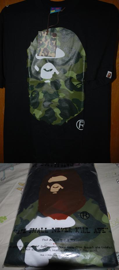 A BATHING APE - NFS Camo Big Head Tee (綠 迷彩 猿顏 大猿) 