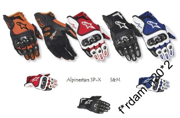 (S2) ALPINESTARS A星 SP-X 電單車 碳纖真皮短手套 