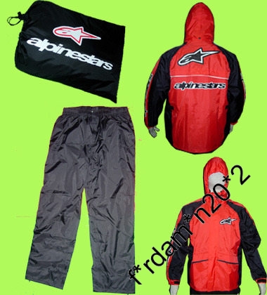 (S6)Alpinestars A星-電單車 雨衣,風褸一套(雨衣,雨褲,防水套裝袋) 超型  