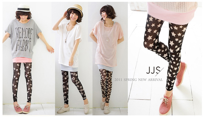 ✿台灣正品✿~ JJ4026 熊寶寶+星星+蝴蝶結內搭褲 4款 