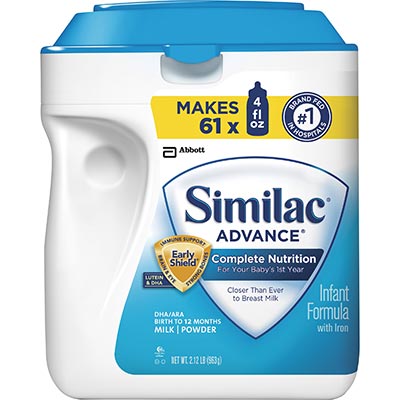 美國原裝雅培 Similac Advance金盾1段嬰兒奶粉964克 