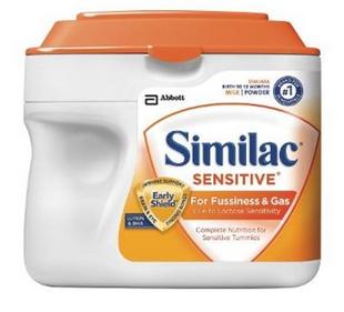 美國原裝雅培Similac Sensitive For Fussiness & Gas嬰兒防脹氣配方 