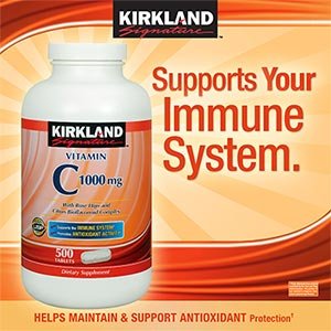 美國 Kirkland 1000mg 玫瑰果 維生素C 500粒裝 