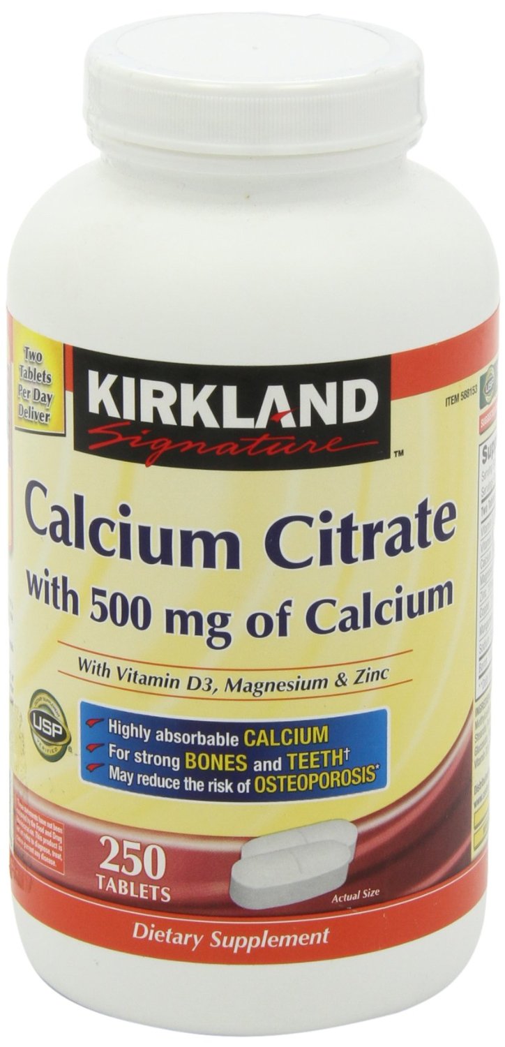 美國原裝Kirkland Signature Calcium+D3   鈣片500mg  - 250 